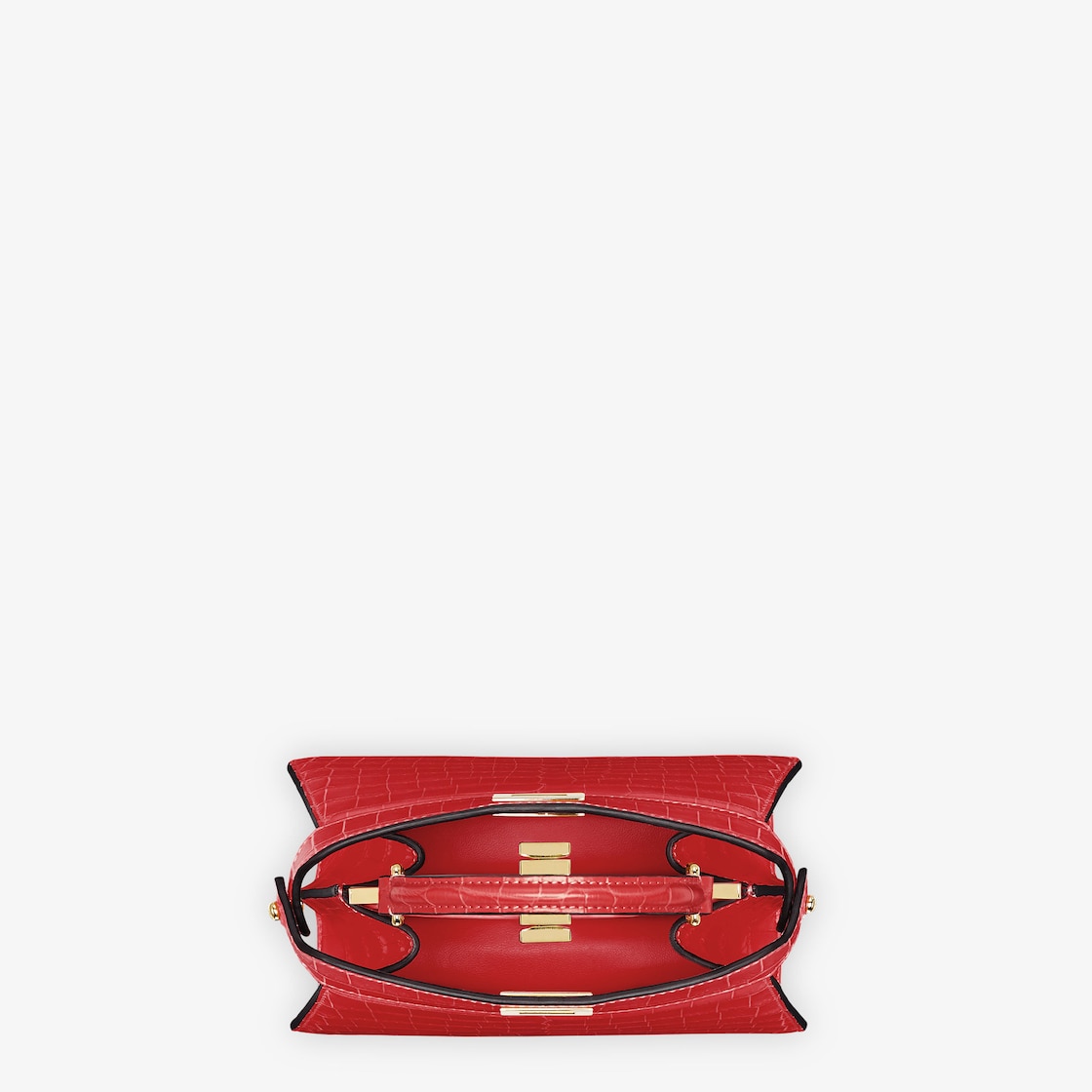 FENDI Peekaboo ISeeU Petite Red crocodile leather bag - Image 2